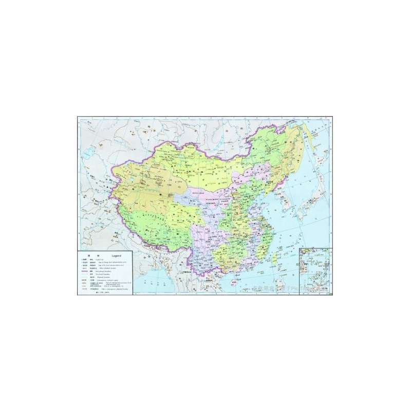 【中华人民共和国地图(比例尺1:5700000) 正版