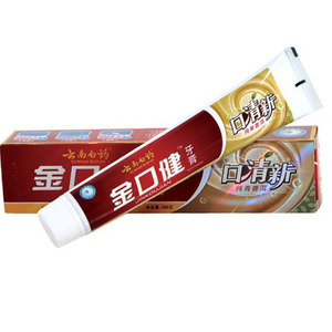 云南白药 金口健口清新纯青普洱牙膏105g