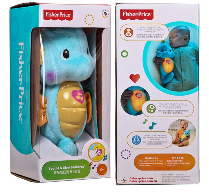 fisher price 费雪 声光安抚海马-蓝色 m8581