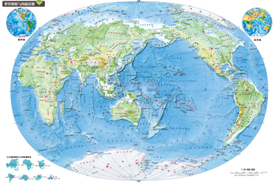 世界地理地图·初中专用版(大幅面地图撕不烂