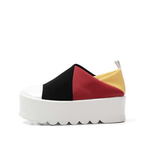 innet/茵奈儿 及踝靴春季红橙黄弹力布/pu女鞋111-8d