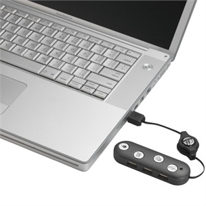 Targus泰格斯 带可互换端口标签的USB2.0四端口集线器ACH54AP
