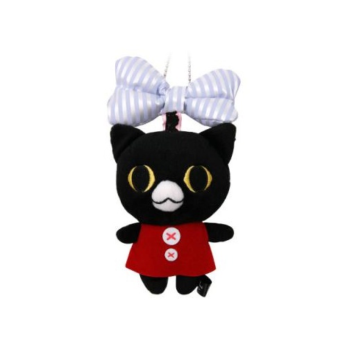 san-x 忧伤马戏团蝴蝶结毛绒小公仔.大眼猫c款
