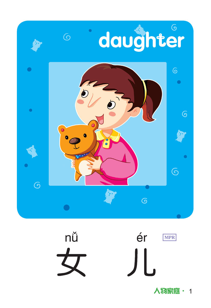 双向思维育儿卡片 人物家庭卡