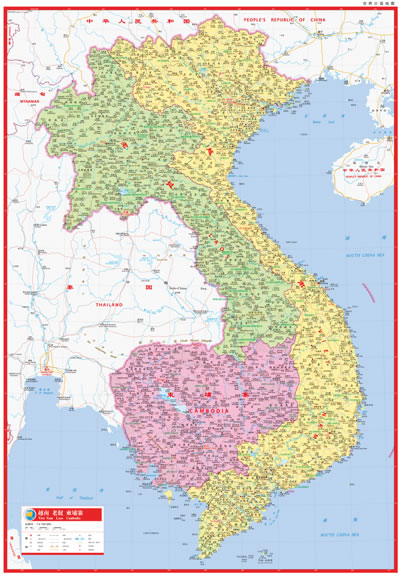 中国老挝地图,中到老挝,老挝中城_大山谷图库